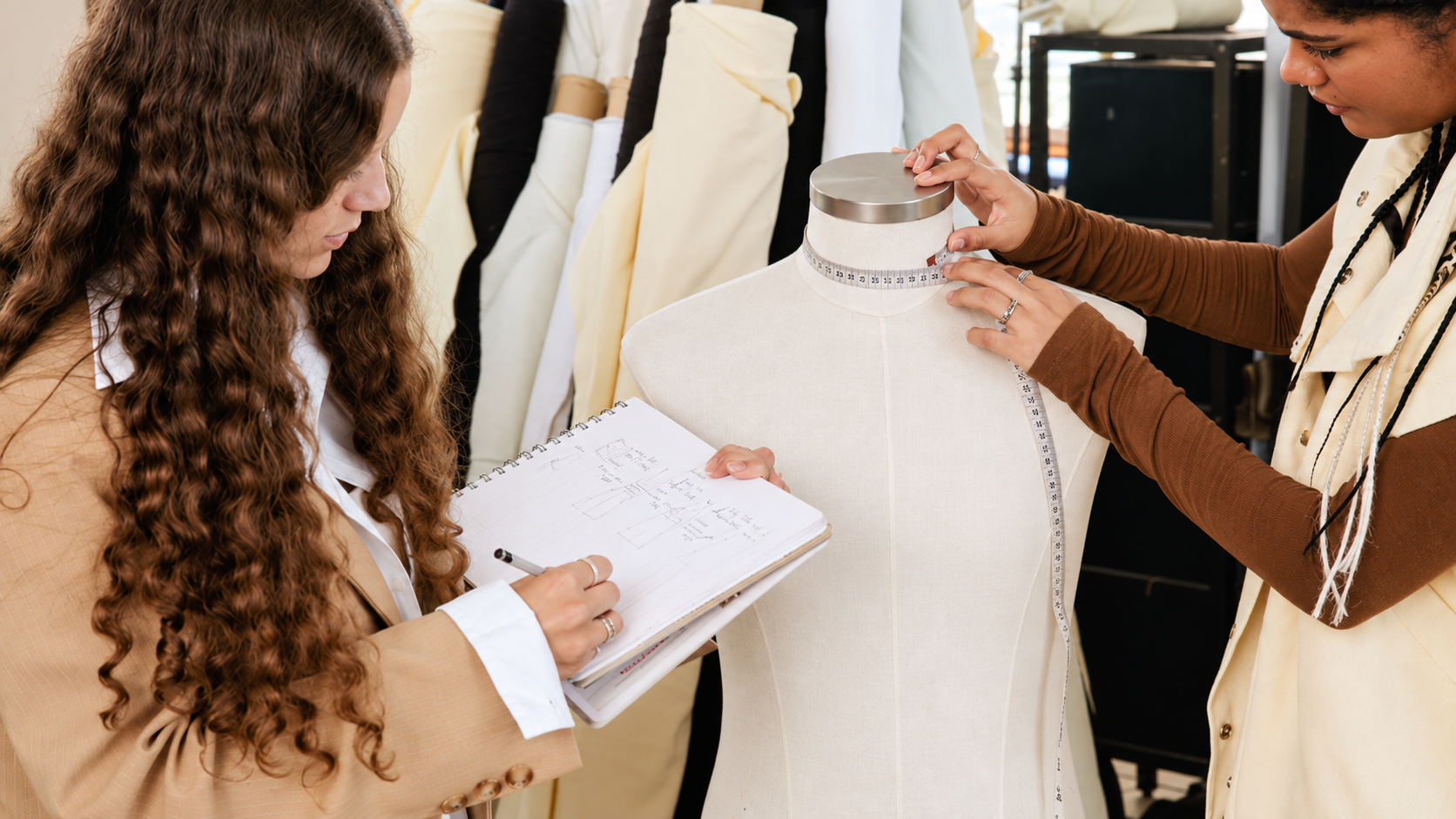 fashion-designers-taking-mannequin-measurements